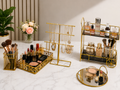 Deal No 5 Luxury Gold Vanity Organizer – 5 Pcs Makeup & Jewelry Storage Set