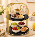 Butterfly 2 Layers Cage Vanity Organizer – Luxury Gold Makeup, Skincare & Perfume Storage organizer