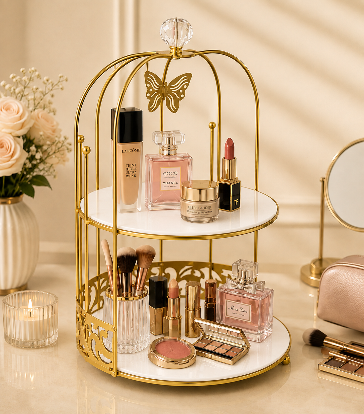 Luxury 2-Layer Anaya Decor Butterfly Cage Organizer