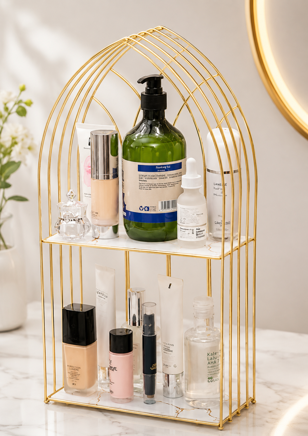 Modern Vanity Perfume & Makeup Storage Shelf
