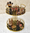 2-Layer Makeup Organizer Stand – Elegant Cosmetic Storage Display Rack