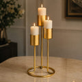 Elegant Metal Candle Holder Stand – Decorative Tabletop Centerpiece for Home Décor