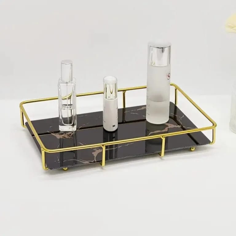 Elegant Cosmetics Storage Tray – Makeup & Skincare Organizer