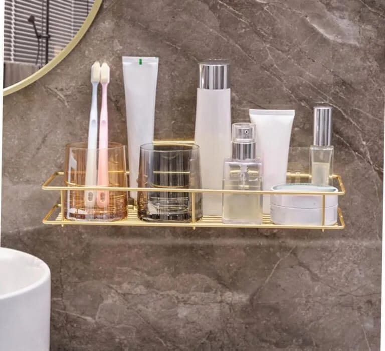 Bathroom Wall Mounted Storage Rack – Space-Saving Organizer for Toiletries & Essentials