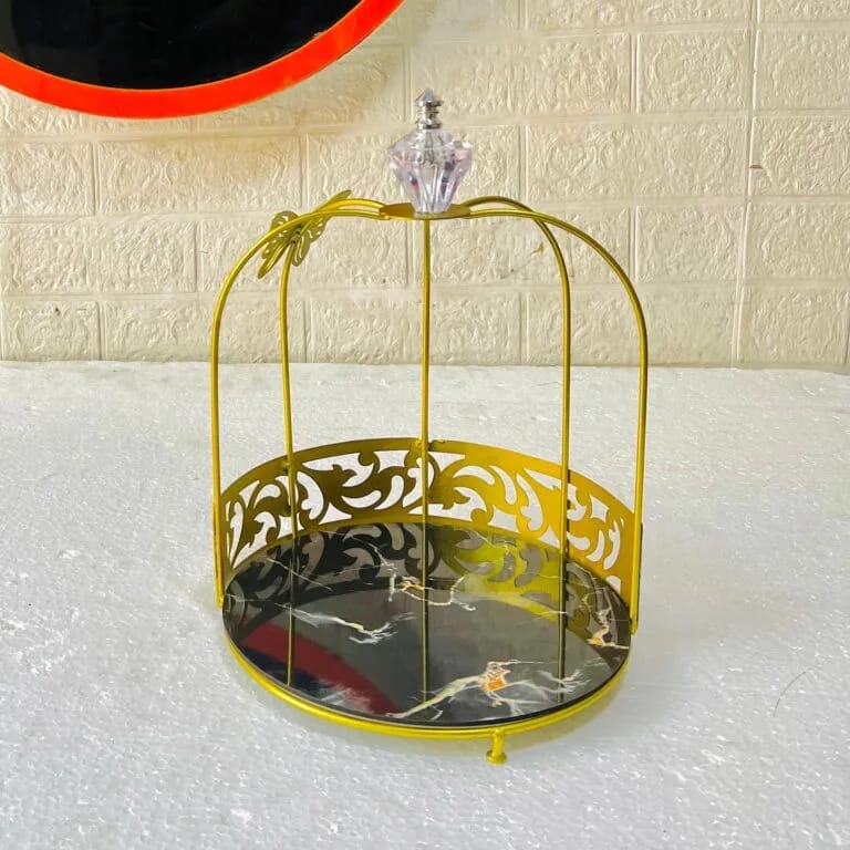 Hafsa 1-Layer Butterfly Single Cage Organizer – Elegant Cosmetic & Vanity Storage Rack