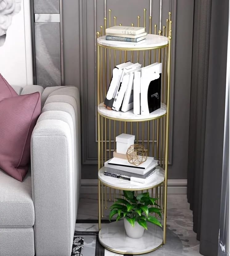 4 Layers Hafsa Cage Shape Corner Rack – Multi-Purpose Space Saving Storage Organizer
