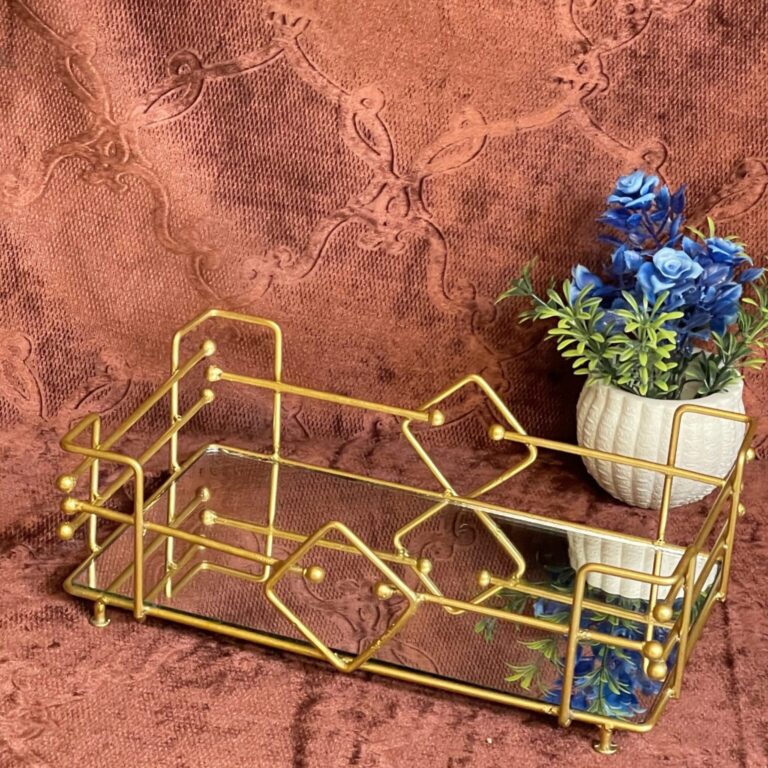 Vintage Glass Cosmetics Vanity Tray