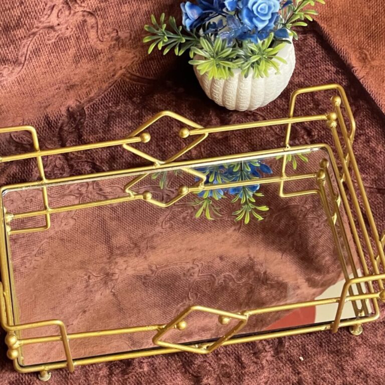 Vintage Glass Cosmetics Vanity Tray