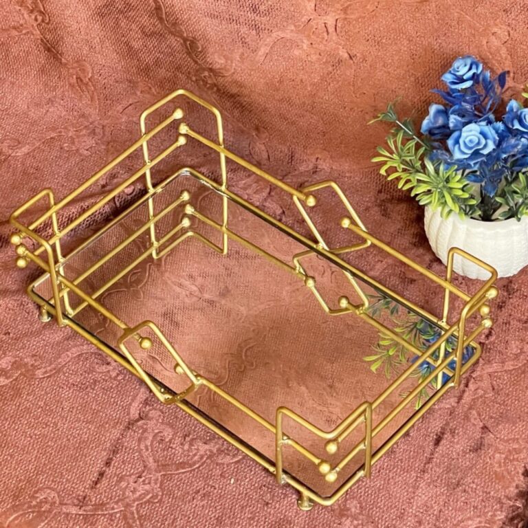 Vintage Glass Cosmetics Vanity Tray