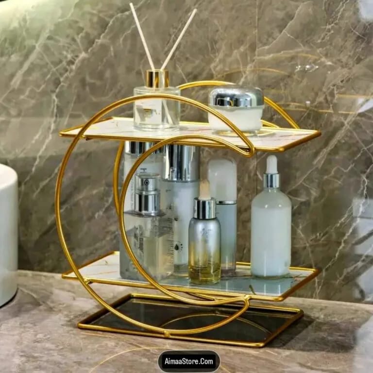 Elegant Multi-Purpose Storage Shelf for Makeup, Cosmetics & Accessories