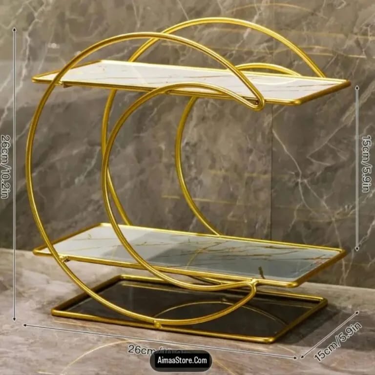 Elegant Multi-Purpose Storage Shelf for Makeup, Cosmetics & Accessories