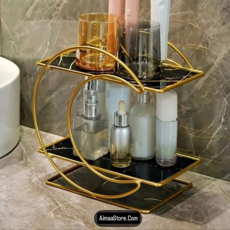 Elegant Multi-Purpose Storage Shelf for Makeup, Cosmetics & Accessories