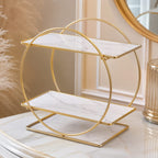 Anaya Decor Luxury 2-Tier Bathroom Organizer Shelf | Countertop Storage Rack for Toiletries & Skincare