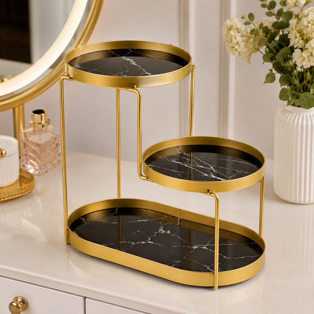 Luxury 3 Tiers Skincare Organizer