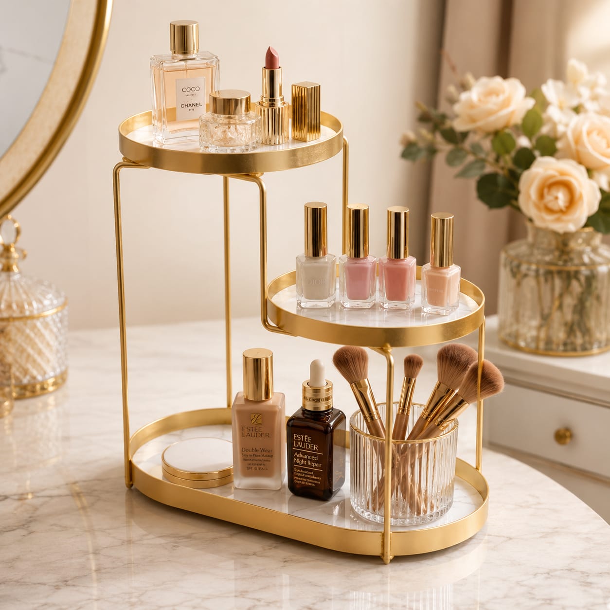 Luxury 3 Tiers Skincare Organizer