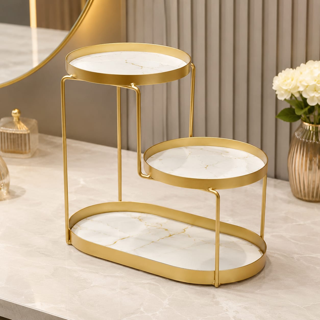 Luxury 3 Tiers Skincare Organizer