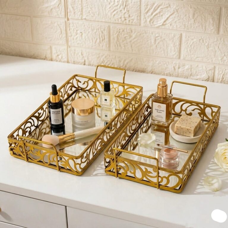 Set of 2 Luxury Decorative Trays – Elegant Serving & Home Décor Accent