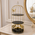 Butterfly 3 Layers Cosmetics Cage Organizer – Elegant Rotating Makeup & Jewelry Storage Rack