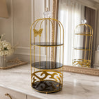 Butterfly 3 Layers Cosmetics Cage Organizer – Elegant Rotating Makeup & Jewelry Storage Rack
