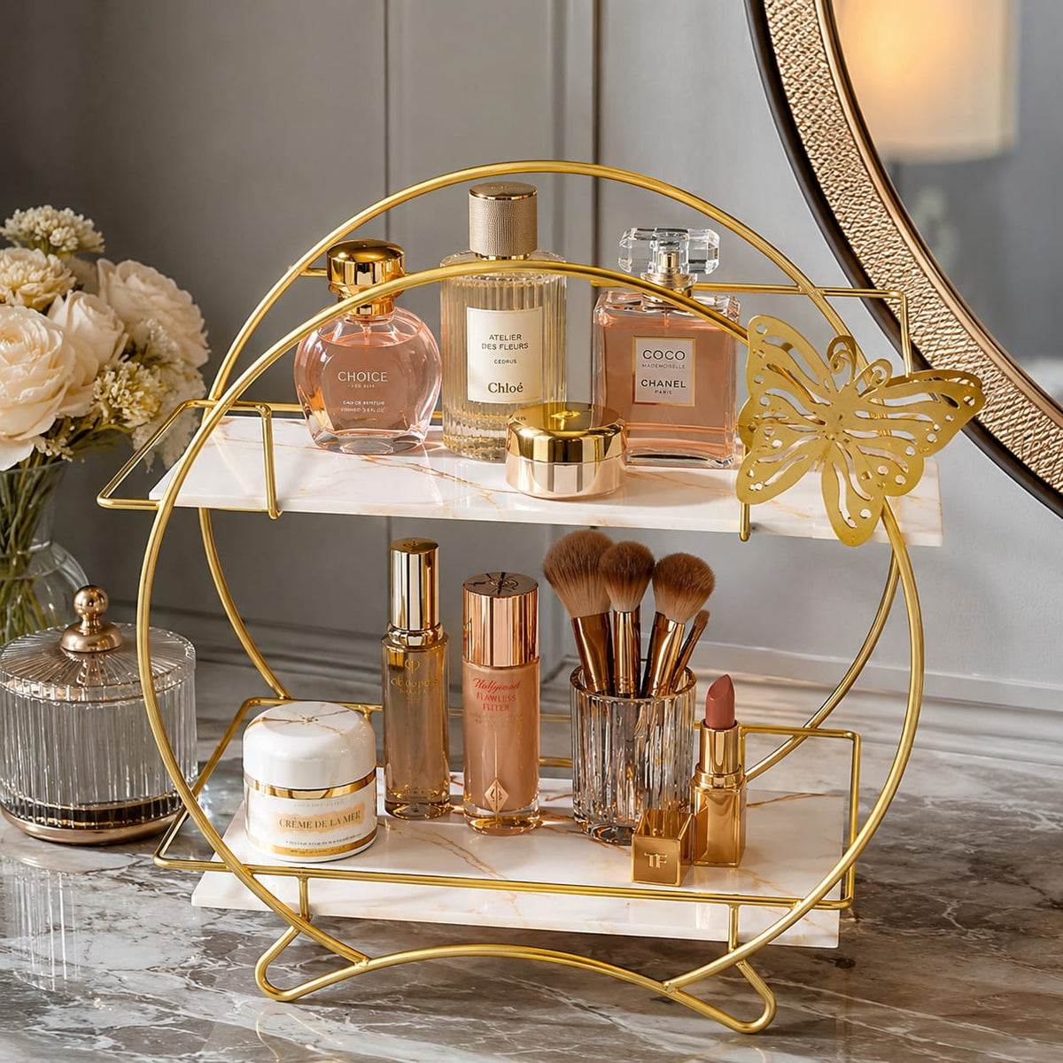 Anaya Butterfly 2 Layers Cosmetics Organizer