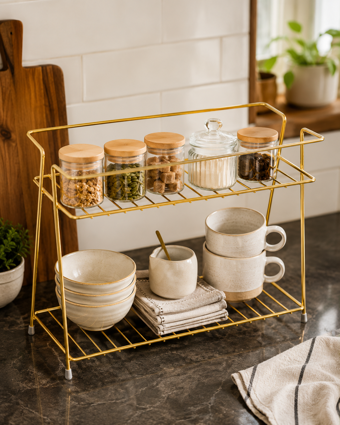 Multi-Purpose 2-Layer Storage Shelf