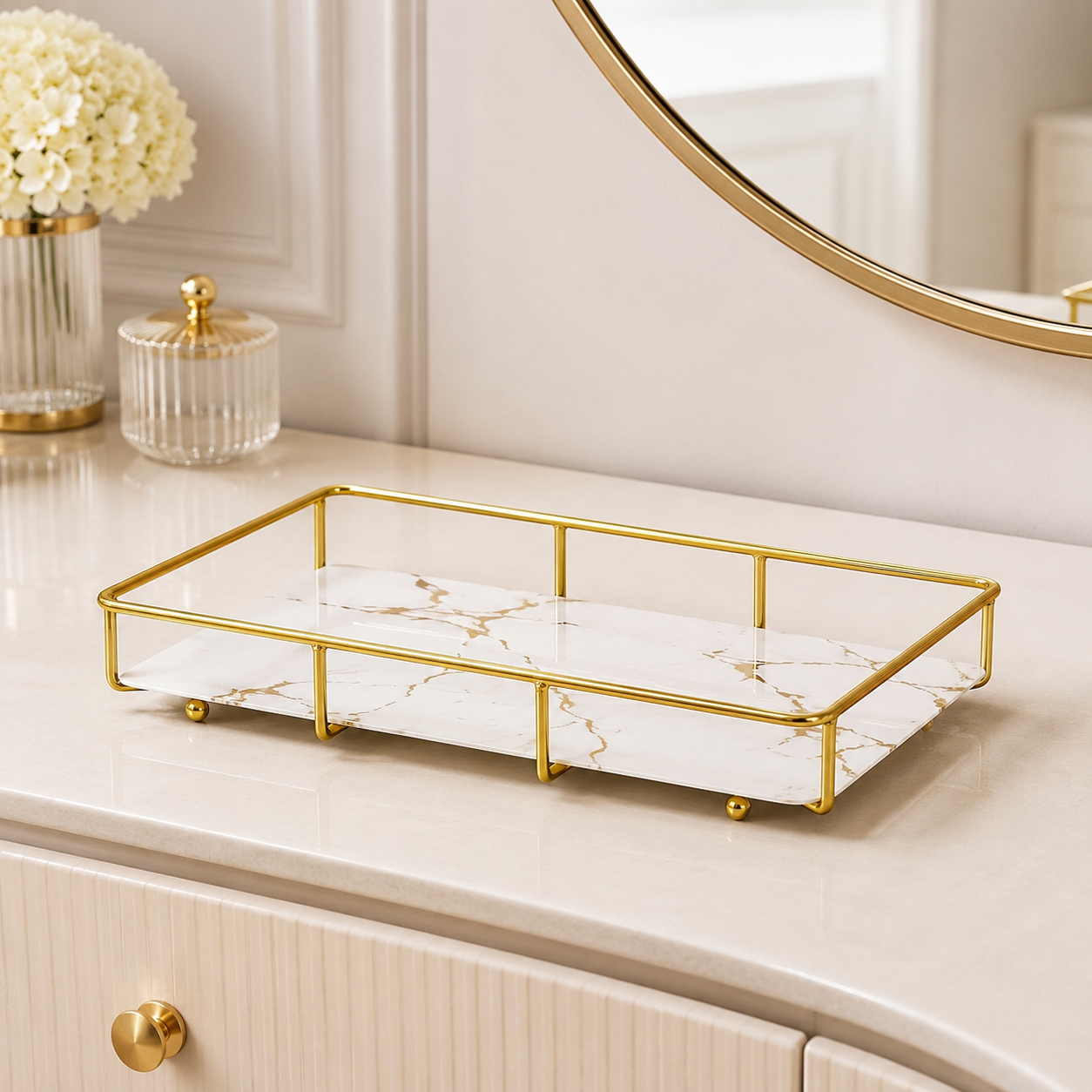 Premium Cosmetics Storage & Display Tray – Elegant Vanity Organizer