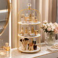 Luxury 3-Tier Golden Cage Cosmetic & Perfume Organizer