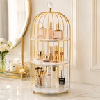 Luxury 3-Tier Golden Cage Cosmetic & Perfume Organizer