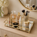 Gold Mirror Tray – Rectangular Decorative Vanity, Coffee Table & Jewelry Display Tray