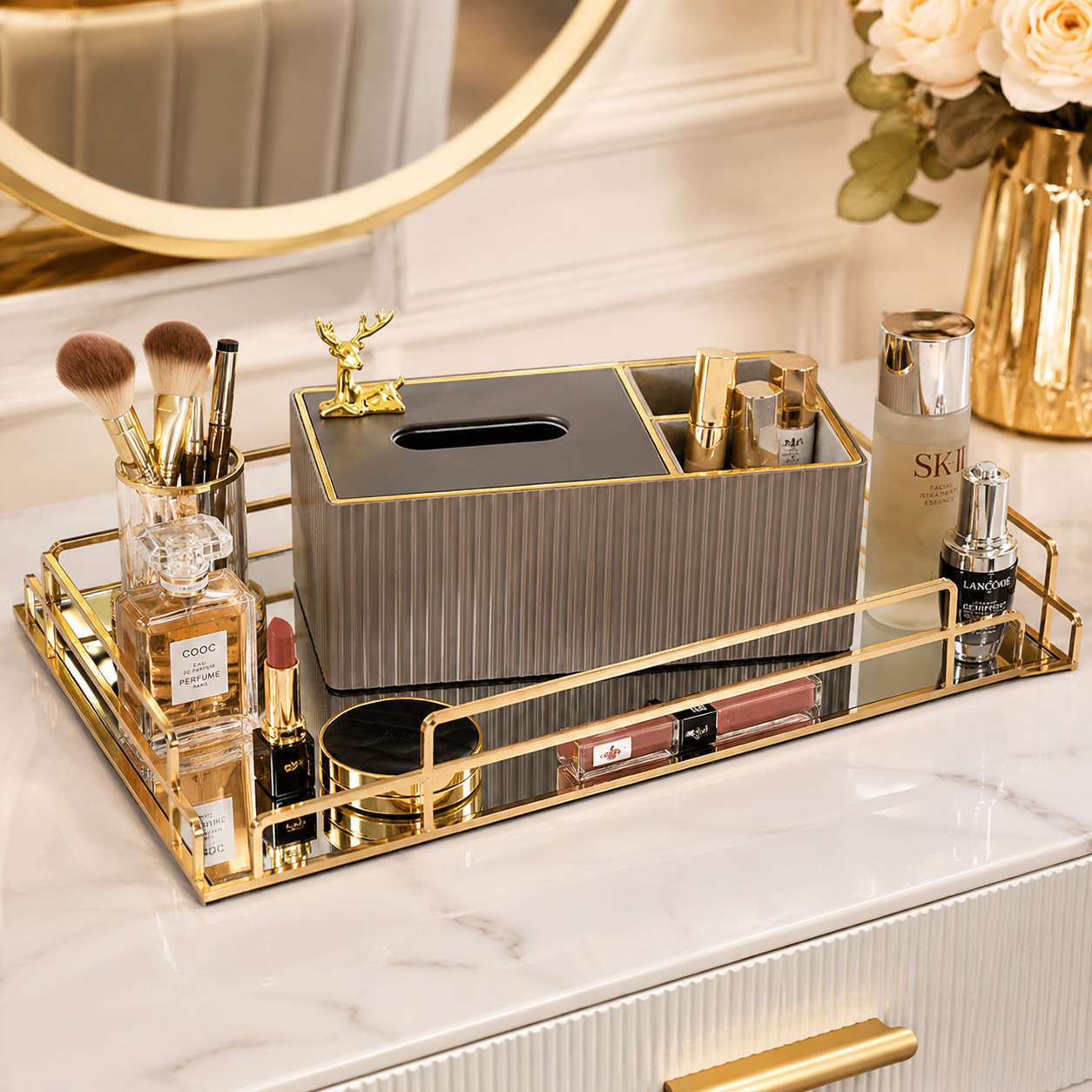Premium Quality Vanity Display Tray – Elegant Organizer for Cosmetics & Accessories