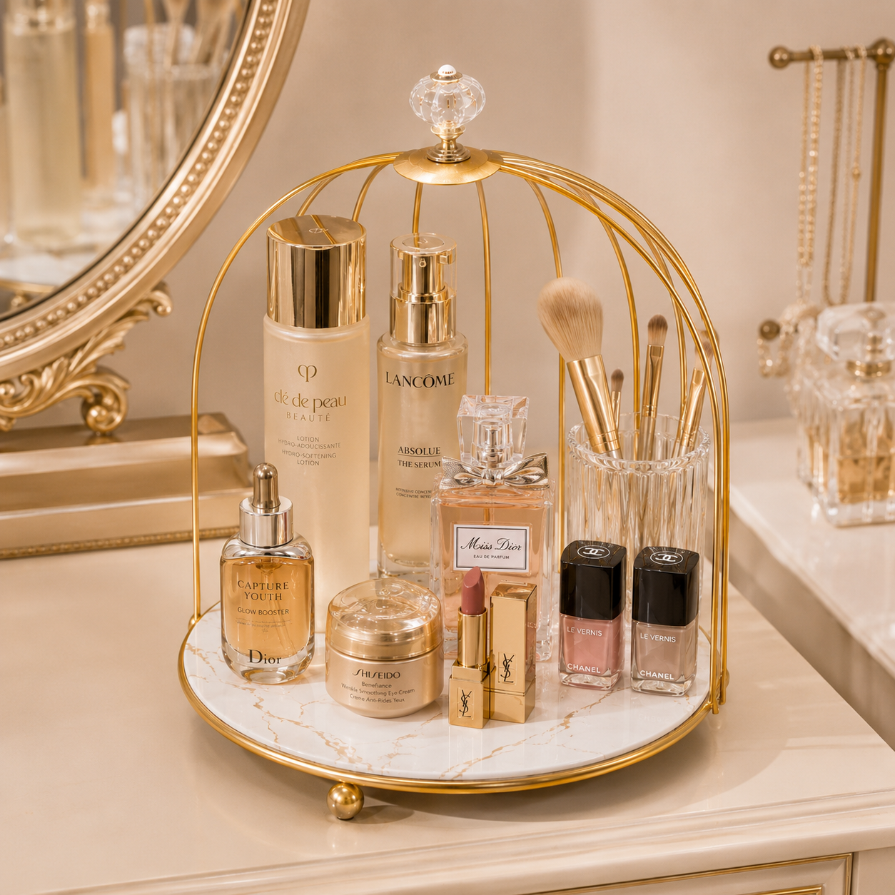 Single Cage Cosmetics Makeup Organizer