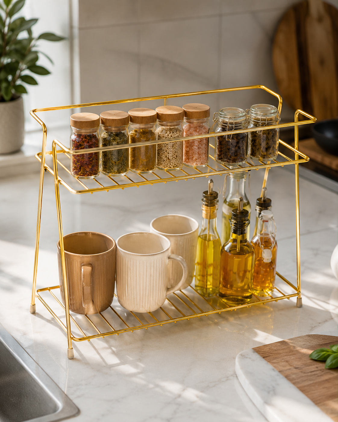 Multi-Purpose 2-Layer Storage Shelf