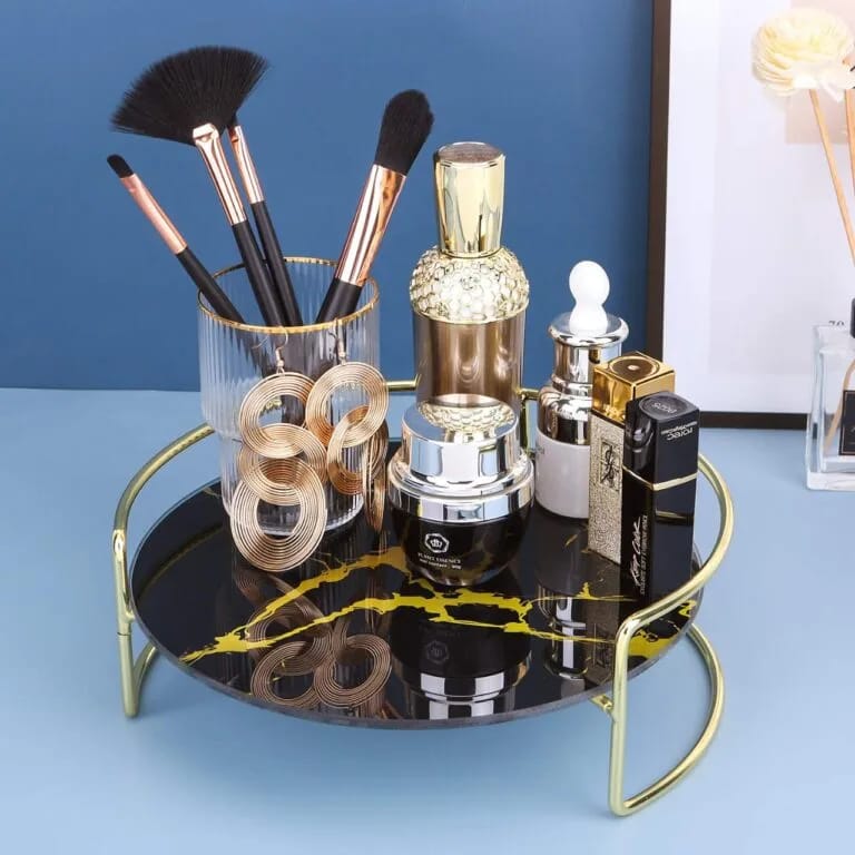 Premium Round Shape Cosmetics Organizer Tray