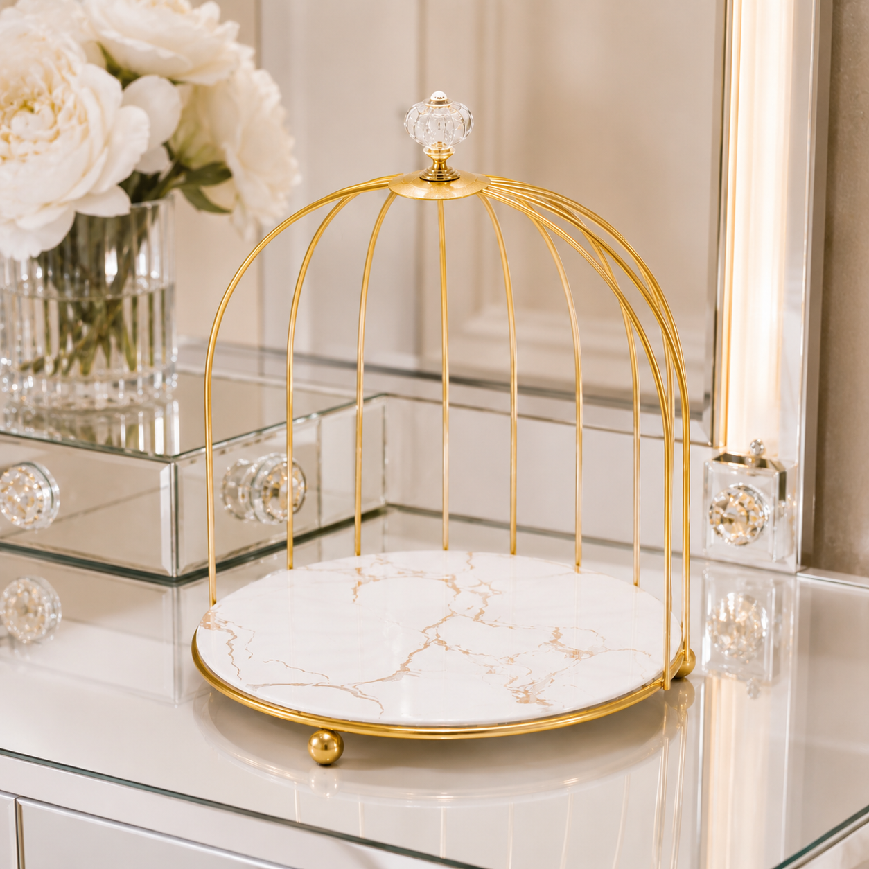 Single Cage Cosmetics Makeup Organizer