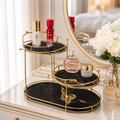 Luxury 3-Tier Golden Cosmetic & Makeup Organizer with Butterfly Design